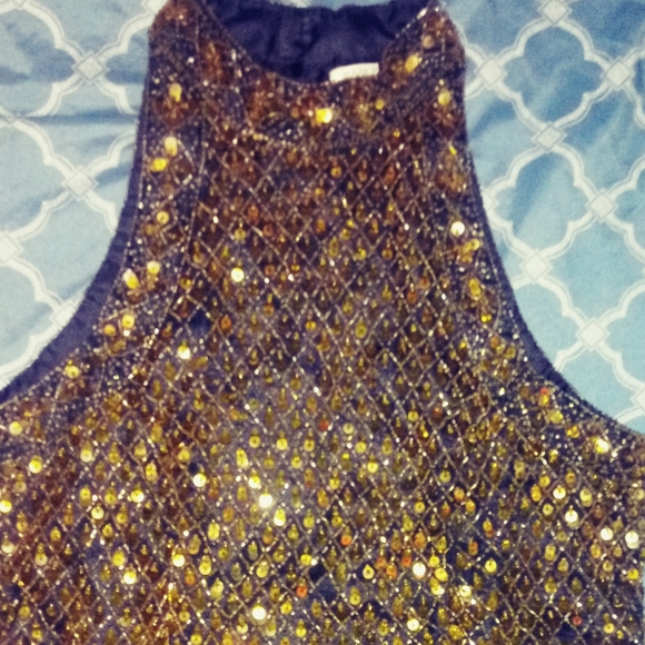 Vintage Mark & John by gopal sequins and beads top - Picture 1 of 10